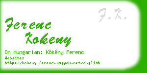 ferenc kokeny business card